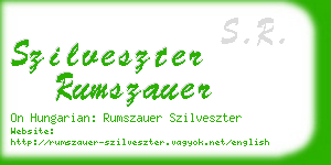 szilveszter rumszauer business card